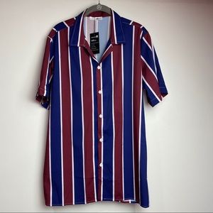 CharmkpR Sz XL men’s casual striped shirt New